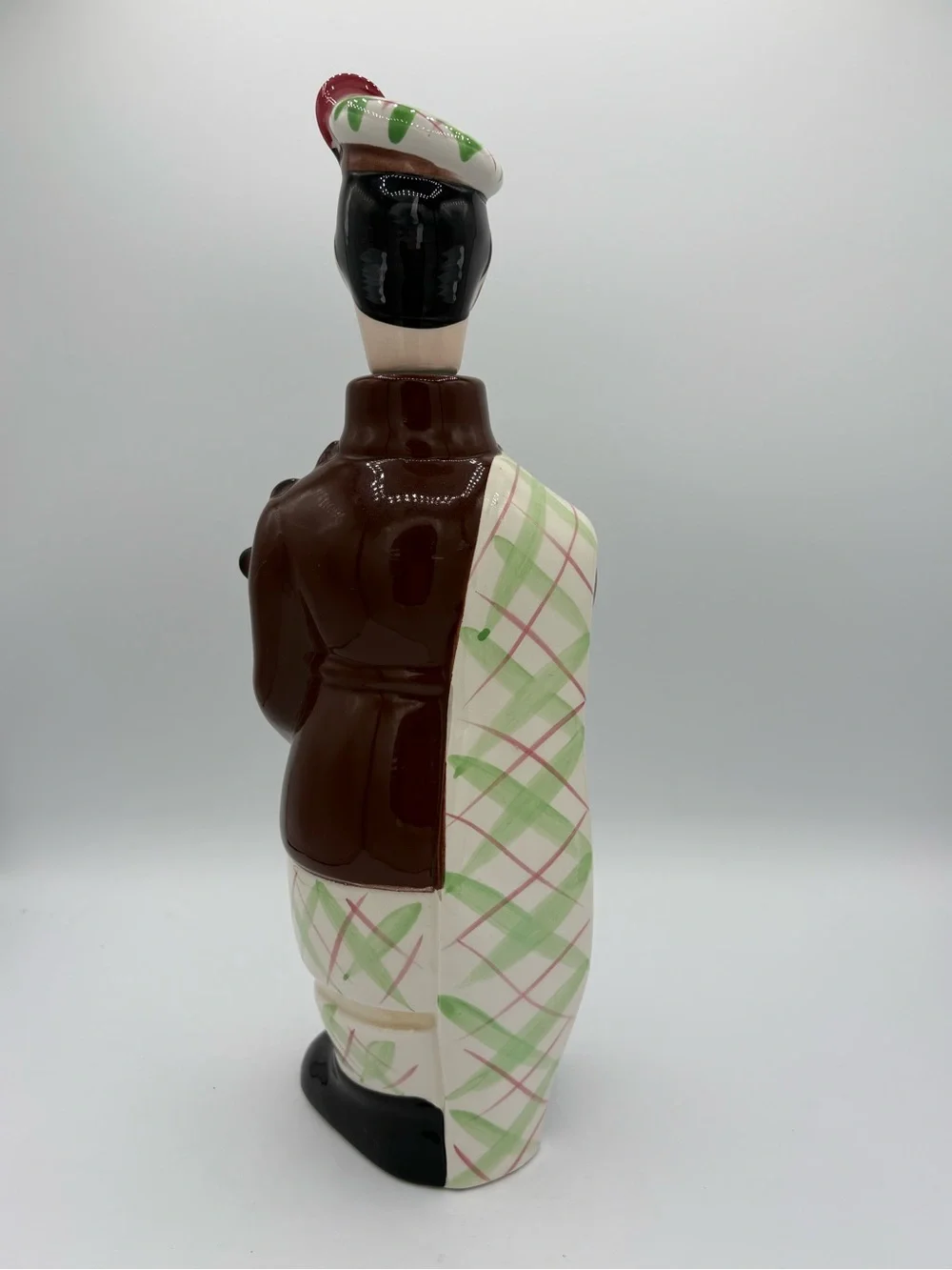 Vintage Scottish Bagpiper Scotch Liquor Decanter Ceramic Made in Korea